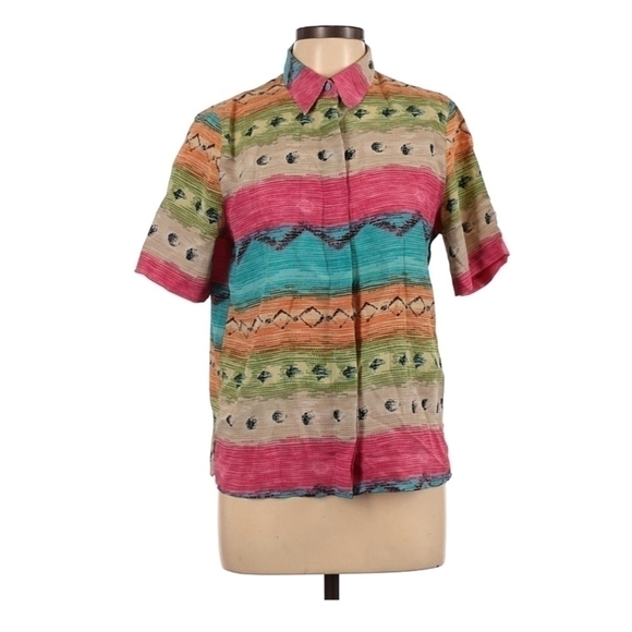 Alfred Dunner | Colorful Short Sleeve Blouse - Picture 1 of 5